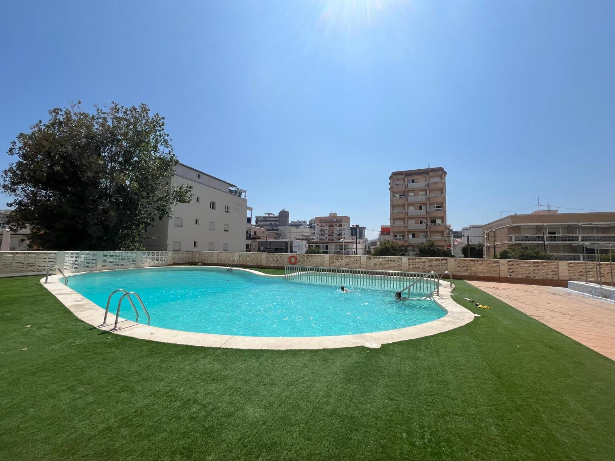 Apartamento 1ª Linea De Playa - Con Piscina Y Parking Playa de Gandia Kültér fotó