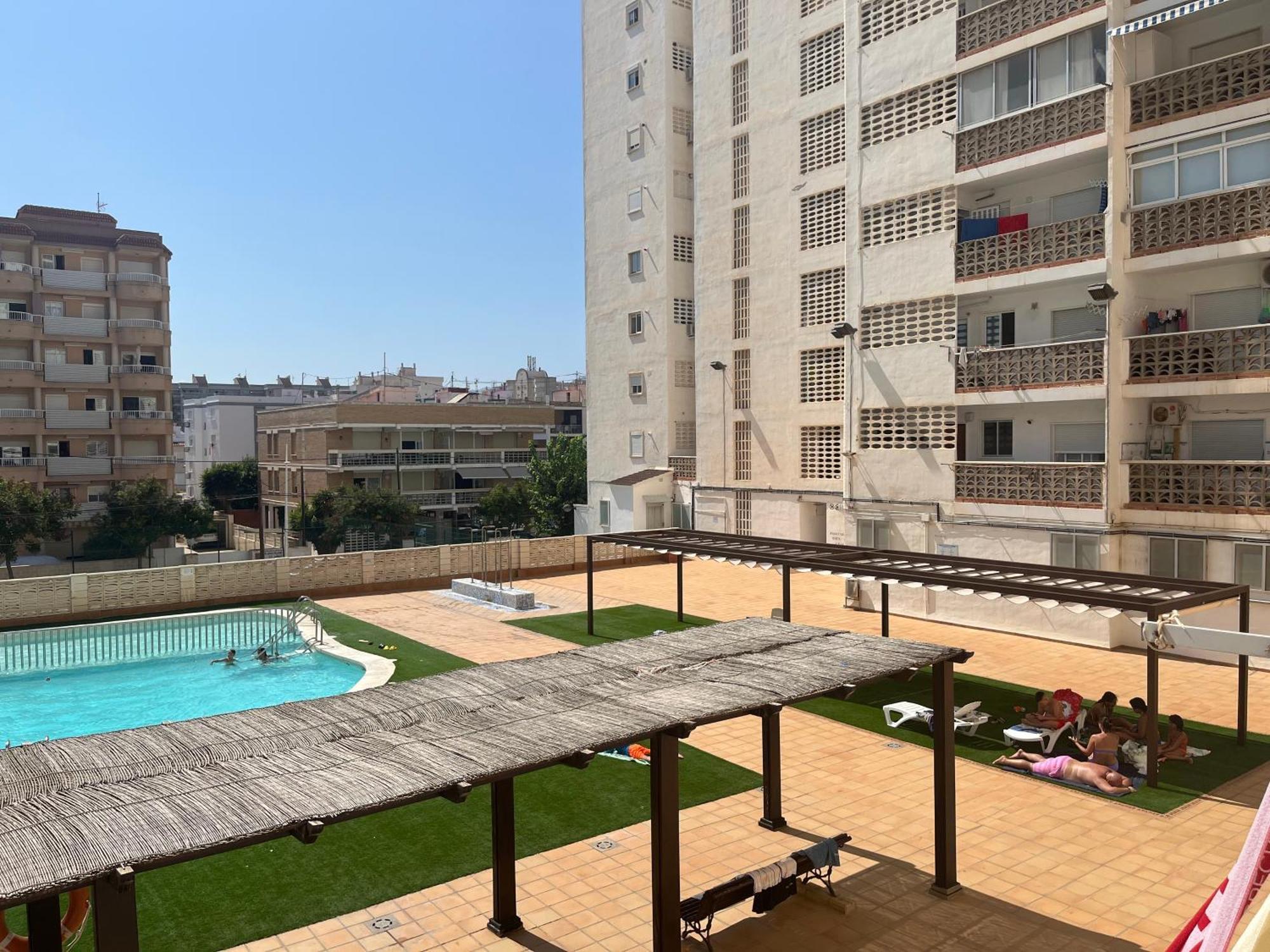 Apartamento 1ª Linea De Playa - Con Piscina Y Parking Playa de Gandia Kültér fotó