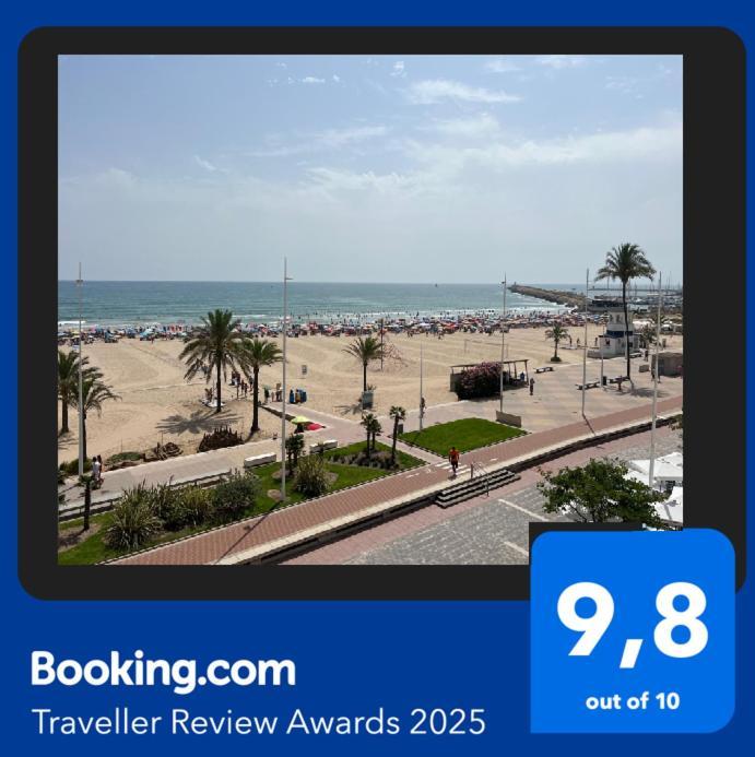Apartamento 1ª Linea De Playa - Con Piscina Y Parking Playa de Gandia Kültér fotó